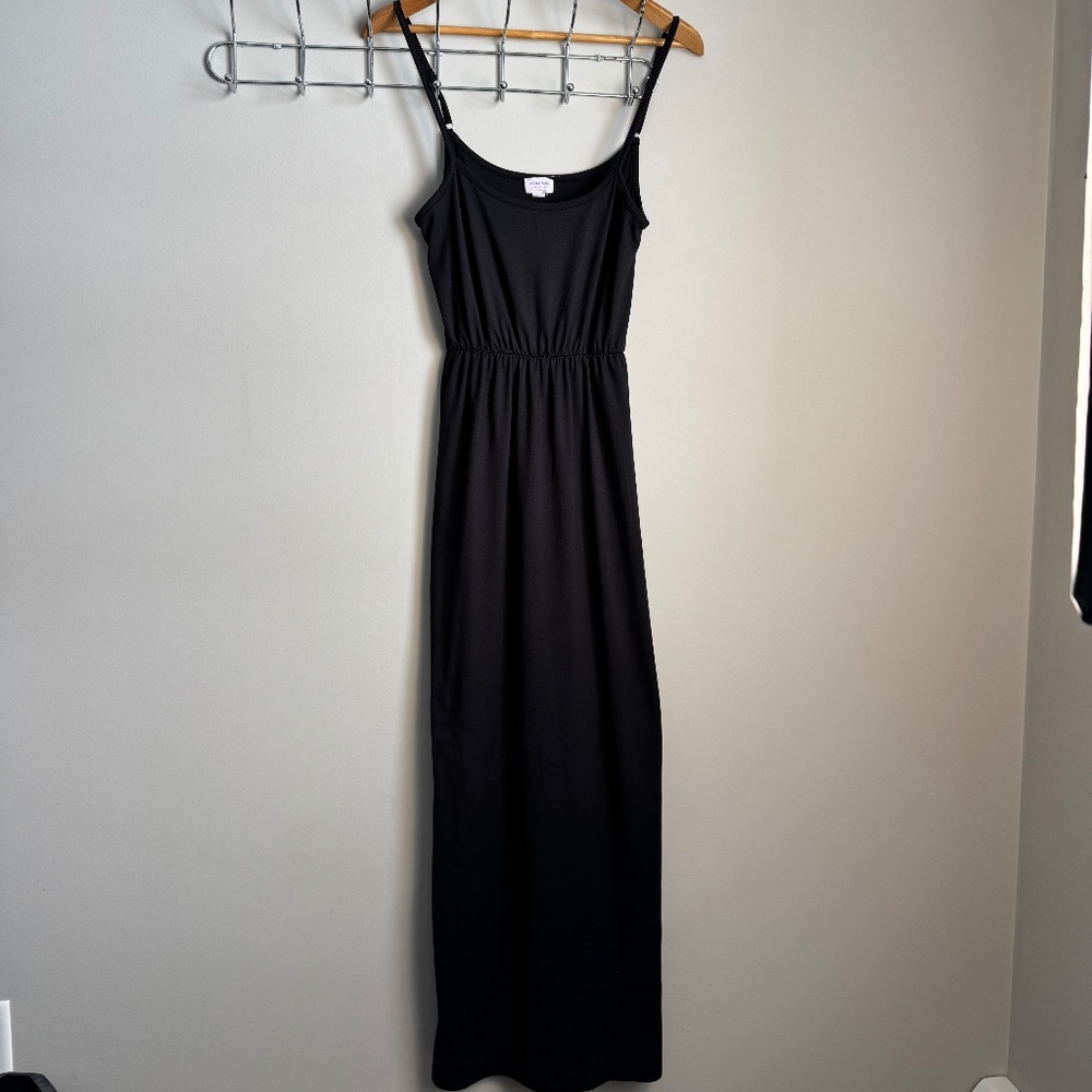 Ardene Women's Small Babydoll Maxi Dress Black Empire Waist Stretchy Festival‎